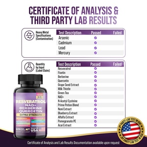 Suplemento 14 en 1, Suplemento Nad, 60 Cápsulas, Suplemento de Trans-Resveratrol 1000Mg, Cápsulas de Resveratrol - Product Image 2