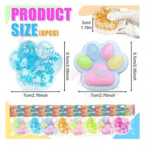 Premium Kawaii Cat Paw Squishy Toy Set Soft Premium Slow Rising Mochi Texture Sensory Fidget Stress Relief Squishy Ball - Product Image 2