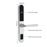 Cerradura Inteligente Delgada e Impermeable para Hotel con Software Gratuito y Cerradura Europea para Puerta de PVC