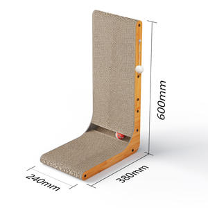 Personalizado en forma de L respetuoso del medio ambiente de cartón montado en la pared del gato rascador poste moderno gato árbol Scratch Pad para gatos - Product Image 2