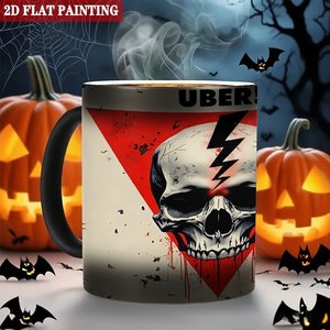 Mug en céramique noir givré 11oz, tasse magique changeante de couleur, tasse de voyage sensible à la chaleur - Product Image 6