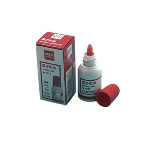 Tinta Deli Atomic de 10 ml, roja, a base de aceite, para recarga de almohadillas de estampado y láminas de estampado. - Product Image 1