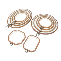 Cercle de broderie rétro en plastique ABS style bois, avec différents modèles, pour point de croix – Vente chaude