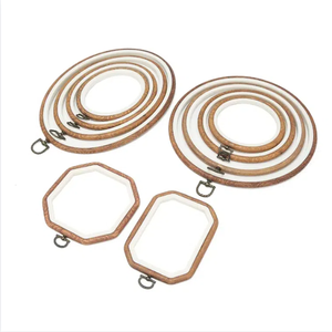 Hot bán gỗ phong cách thêu Hoop ABS nhựa thêu khung với các mô hình khác nhau Cross Stitch Hoop retro thêu vòng tròn - Product Image 3