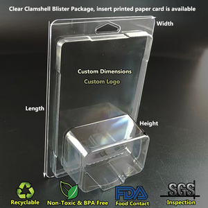 OEM tùy chỉnh thiết kế giá rẻ giá rõ ràng minh bạch PVC Pet nhựa vỏ sò bao bì vỉ với treo lỗ - Product Image 2