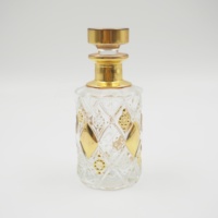 Huile de parfum de Dubaï 100 ml, flacon en verre peint à la main doré