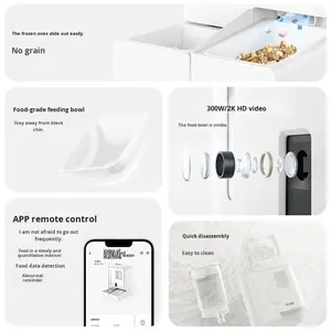 Comedero Automático para Mascotas 2 en 1 con Control por Aplicación y Dispensador de Agua de 4L, Platos de Comida de Plástico Ecológico - Product Image 4