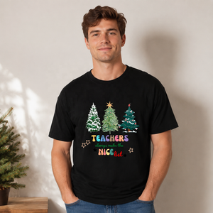 เสื้อยืดโอเวอร์ไซส์ทรงหลวมสำหรับ<span class=keywords><strong>ผู้ชาย</strong></span> รุ่นลิมิเต็ดอิดิชั่น ลายต้นคริสต์มาสสำหรับครู วันหยุด เสื้อยืดผ้าฝ้าย 100% สำหรับ<span class=keywords><strong>ผู้ชาย</strong></span> - Product Image 3