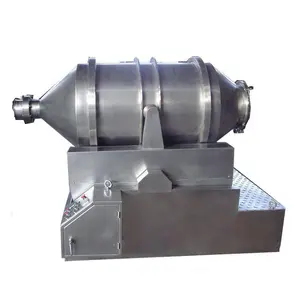 Mixer batch drum putar 2d stainless steel industri penjualan laris untuk butiran bubuk kering