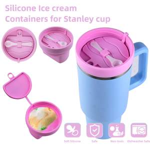 Contenants à crème glacée pour moule à glace Stanley Cup, moules à crème glacée en silicone réutilisables, plateau compatible avec le gobelet Stanley 40 oz - Product Image 4