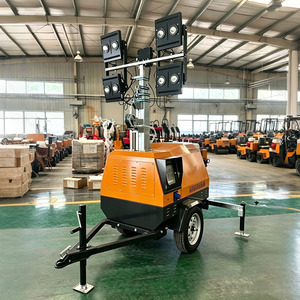 Torre <span class=keywords><strong>de</strong></span> Iluminación LED Móvil Compacta <span class=keywords><strong>de</strong></span> 7m con Generador Diésel <span class=keywords><strong>de</strong></span> 6KW y Mástil <span class=keywords><strong>de</strong></span> Elevación Manual <span class=keywords><strong>de</strong></span> 4x400W para Reparación <span class=keywords><strong>de</strong></span> Emergencia en Carreteras Urbanas - Product Image 3
