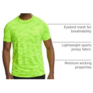Custom Mens Quick Dry Short Sleeve Athletic T <b>Shirt</b> Regular Fit O Neck <b>Running</b> Gym Training - Product Image 4