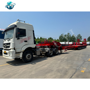 Thủy lực có thể tháo rời cổ ngỗng 150 t nặng haulage lowboy Trailer bán Trailer cho khai thác mỏ/tuabin gió/Mỏ dầu thiết bị thép - Product Image 4