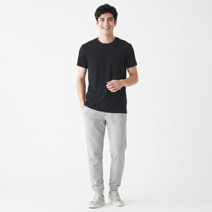 FINER THREADS Custom Brand Heavyweight Oversize 100% Cotton <b>Short</b> <b>Sleeve</b> O-Neck T-Shirt Men Breathable Nonwoven Fabric Plain Low - Product Image 1
