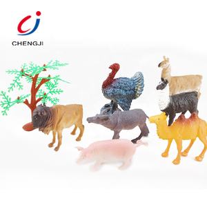 Promotie Cartoon Vivid <span class=keywords><strong>Plastic</strong></span> Model Speelgoed Set Kids Farm Dieren Figuren - Product Image 5