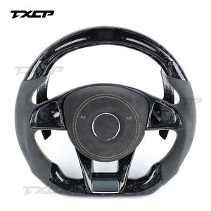 Volant en fibre de carbone forgé pour Mercedes Benz W205 <span class=keywords><strong>C63</strong></span> G63 E43 SL ML <span class=keywords><strong>AMG</strong></span> GT G55 G500 E63 GLS45 w204 volant <span class=keywords><strong>LED</strong></span> - Product Image 1