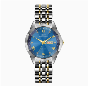 Montre-bracelet de luxe pour femme <span class=keywords><strong>IBSO</strong></span> en acier inoxydable, mouvement à quartz original, miroir losange, étanche multi-angles, cadran en verre lumineux - Product Image 1