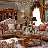 Meubles du salon style arabie saoudite, pikachu, coffret royal classique, en feuilles d'or, sculpture