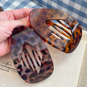 Pinza de Pelo Ovalada Plana para Mujer, Accesorio para el Cabello Antideslizante con Agarre Fuerte para Fiestas y Uso Diario - Product Image 2