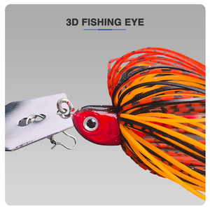 Esca da Pesca Jig con Lama Buzz Bait Chatter Bait <span class=keywords><strong>Esche</strong></span> con Gonna in Silicone Jig per Bass Spinnerbait - Product Image 4