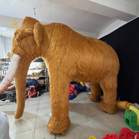 Modèle de ballon gonflable en peluche longue pour exposition sur la faune, décoration gonflable d'éléphant poilu animal sauvage