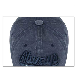 Wide Large Big Curved Flat Brim Fitted Closed Waterproof Breathable Washable Distressed Make Old Faded Water Washed Sports Hat - Product Image 3