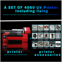 Ntek mesin cetak Digital 3D kaca keramik, mesin cetak logam kayu akrilik 5060 Printer Flatbed UV