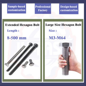 Stock de fábrica personalizado M6 M8 M10 M12 M16 <span class=keywords><strong>Perno</strong></span> de cabeza hexagonal Acero inoxidable <span class=keywords><strong>A2</strong></span> A4 Pernos De Acero Inoxidable Tuerca hexagonal y <span class=keywords><strong>perno</strong></span> - Product Image 6