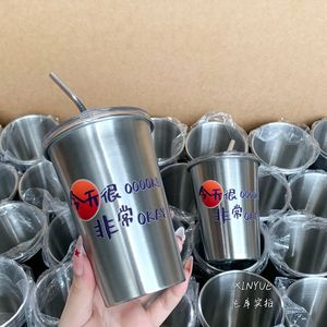 Xinyue Stainless Steel Tumbler 300ml Portable Travel <b>Cup</b> With Cartoon Design For Coffee Milk <b>Cold</b> Drinks - Product Image 2