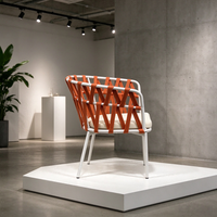 Chaise de jardin style cottage, en corde épaisse, pour assise temporaire, fauteuil de balcon, chaise de salle à manger d'extérieur en corde