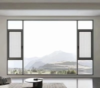Fenêtre extérieure haute sécurité pour villas cadre pliant en alliage d'aluminium système de verrouillage multipoint conception anti-effraction verticale