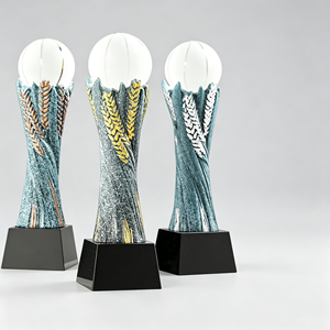 Trophée en résine cristalline pour les vainqueurs de football, basketball, baseball, volley-ball, tennis, avec gravure laser personnalisée - Product Image 5