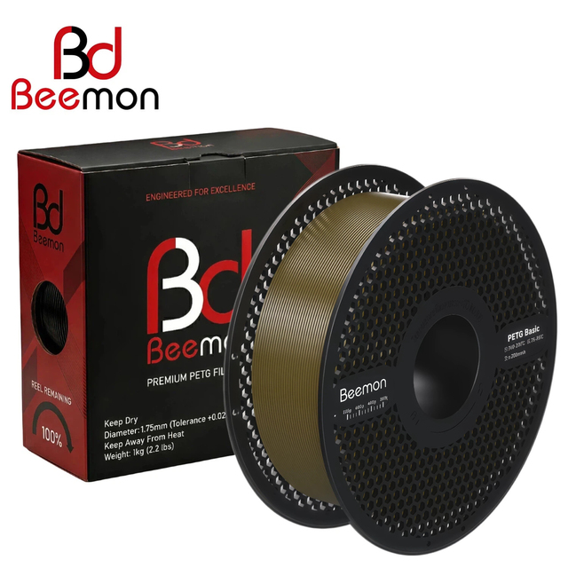 BEEMON PETG 3D Printer Filament 1.75mm, 1kg, Excellent Layer Bonding, Smooth Finish, for 3D Printing Miniatures & Figurines