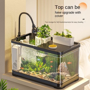 Premium Transparent Goldfish Tank Bureau Écologique <span class=keywords><strong>Aquarium</strong></span> Creative Salon Paysage Durable Petit Moyen Fish Tank - Product Image 1