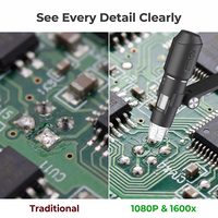 Microscope portable WiFi pour réparation mobile 50X-1600X HD 1080P caméra de microscope USB compatible avec Android IOS PC