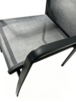 Ensemble de meubles de jardin en aluminium pour terrasse extérieure, table en acier et 4 chaises empilables, style bistrot