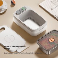 Boîte à lunch chauffante rechargeable OEM portable de 1000ml avec logo personnalisé Chauffe-plats électrique