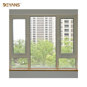 PVC trắng ra Ngoài Cửa Sổ xoay cửa sổ đôi kính cửa sổ nhôm - Product Image 5