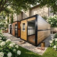 Maison conteneur préfabriquée en acier à panneaux sandwich extensibles de 20 pieds, à montage plat, unité détachable personnalisable pour hôtel