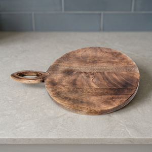 Planche à découper en bois écologique, forme rectangulaire, épaisseur 1,5 cm, poignée pour couteau, durable, réutilisable, passe au lave-vaisselle, non toxique - Product Image 1