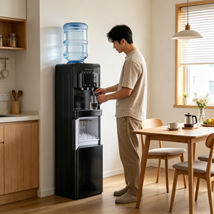 <span class=keywords><strong>Dispensador</strong></span> <span class=keywords><strong>de</strong></span> <span class=keywords><strong>Agua</strong></span> Eléctrico Independiente con Máquina <span class=keywords><strong>de</strong></span> Hielo, Diseño <span class=keywords><strong>de</strong></span> Carga Superior <span class=keywords><strong>de</strong></span> Plástico, Enfriamiento por Compresor <span class=keywords><strong>de</strong></span> <span class=keywords><strong>Agua</strong></span> Fría y Caliente para Uso Doméstico y Hotelero - Product Image 3