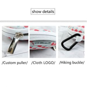 Estuche pequeño de EVA con diseño personalizado, impermeable, portátil, para auriculares con cable, bolsa de transporte para auriculares. - Product Image 6
