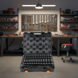 Jeu de douilles à chocs Vevor 65 pièces, entraînement 1/2 po, 3/8 po SAE, hexagonales métriques, en acier Cr-V, outils de réparation automobile - Product Image 2