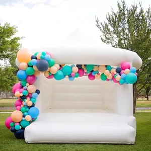 13x13 All White Jumping Castle White Bounce House Castle Commercial Wedding Party