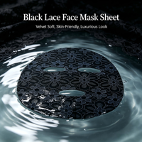 Masque facial en dentelle noire en gros, 45g, substrat tissé français, hydrate et nourrit la peau, soin pour peaux normales