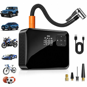 Inflador de Neumáticos Inalámbrico Portátil para Auto, Bomba Eléctrica con Pantalla <span class=keywords><strong>Digital</strong></span>, Material ABS, Cilindro Único, Carga USB de 7.4V, Manómetro de Presión de Neumáticos - Product Image 1