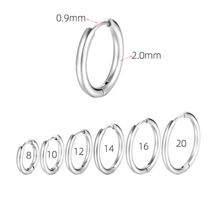 Aros de Acero Inoxidable 316L para Mujer, Diseño Simple y Moderno, para Uso Diario, Regalos, Joyería para Perforaciones Corporales, Aros con Clip - Product Image 6
