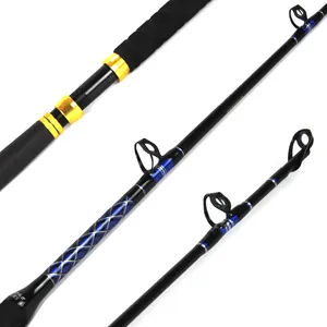 Deep Sea Fishing Rod Big Game Rod 5'6 30 50 80 130lbs Nylon Butt 5+1  Roller Guide Tuna Fishing Trolling Rods Poles Tackle