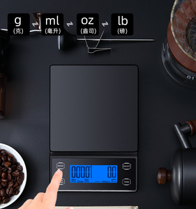 Balance à café numérique <span class=keywords><strong>Timemore</strong></span> avec charge USB-<span class=keywords><strong>C</strong></span> exclusive, 3 kg/5 kg, ABS, pesée, 3 kg x 0,1 g, 5 kg x 0,1 g - Product Image 2