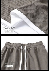 Bộ đồ thể thao nam mùa hè 2024 chất liệu vải waffle, áo ngắn tay + quần jogger 2 món, chất liệu thoải mái - Product Image 6